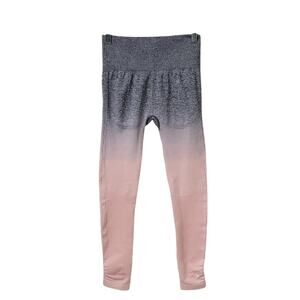 Gymshark Adapt Seamless Gym Leggings Pink and Grey Ombre Womens Small
